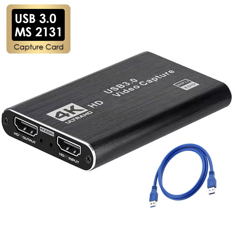 4K USB 3,0 Video Capture Karte HDMI-kompatibel 1080P 60Hz HD Video Recorder Grabber Für PS4 OBS spiel Aufnahme Live-Streaming