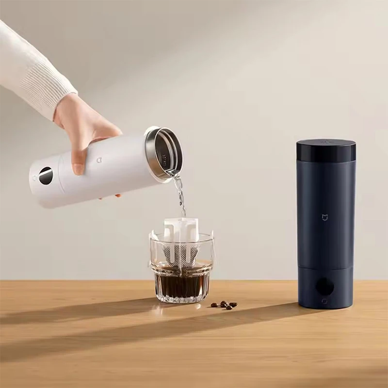 Xiaomi-Mijiaポータブル電気ケトル,サーモカップ2個,高速水ボイラー,スマート温度,断熱,旅行用,新品,350ml, 2022