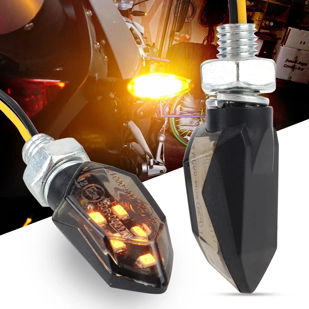 1 para super jasnych kierunkowskazów LED, 2 szt. uniwersalnych mini kierunkowskazów LED do motocykli, lampy motocyklowe, bursztynowe migacze LED.