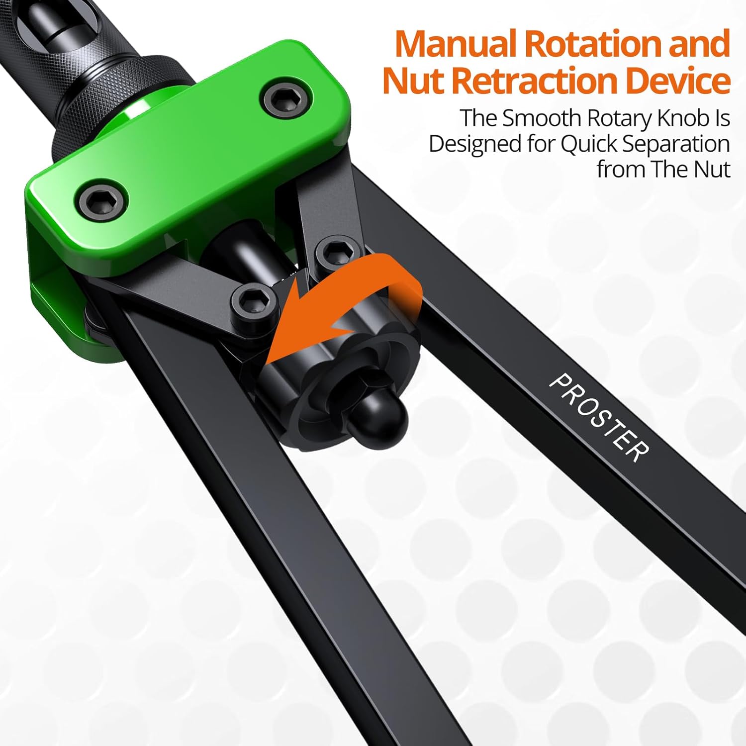 Proster 14" Riveteuse Pince à Rivets Professionnelle Pistolet à Écrous Robuste Sertir Kit Klinknagels met 6 Mandrins