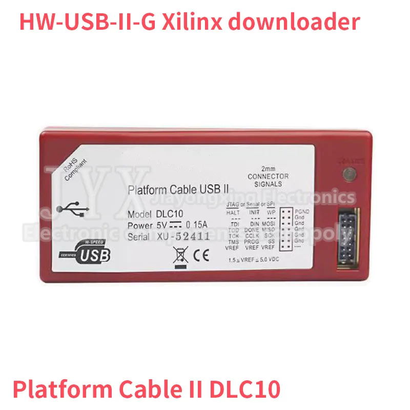 1Pcs HW-USB-II-G Xilinx downloader, programmer, simulator, and debugger Platform Cable II DLC10