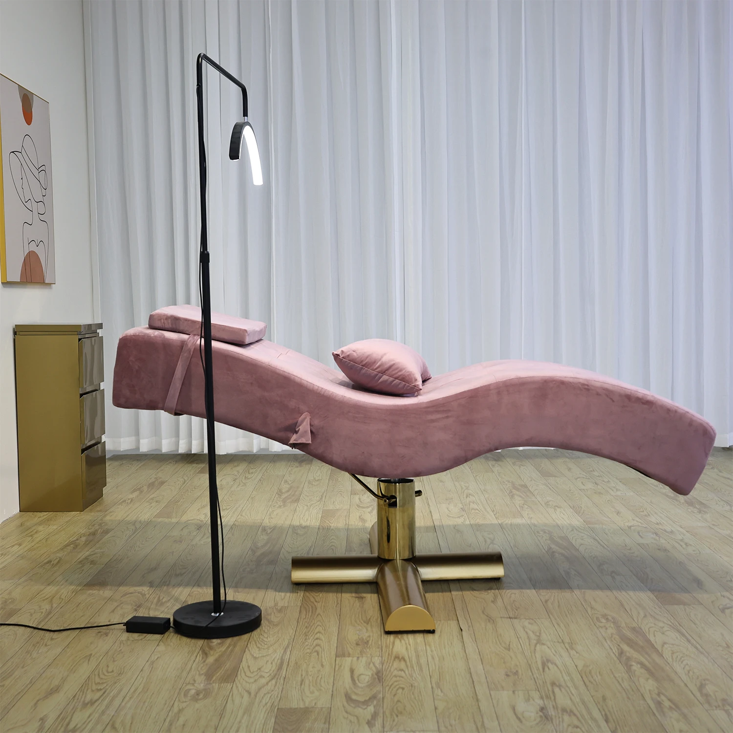 XinSheng Elektrisches Gesichts-Spa-Bett, Hydromassagetisch, Salon, Wimpern, Wimpern, Schönheit, verstellbare Couch, Schönheitsmassage, Ladenmöbel