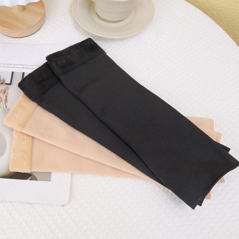 Meia de joelho de pelúcia à prova de frio inverno mulheres homens esporte ao ar livre compressão leggings quentes antiderrapante joelheira dor nas articulações recuperação de lesões