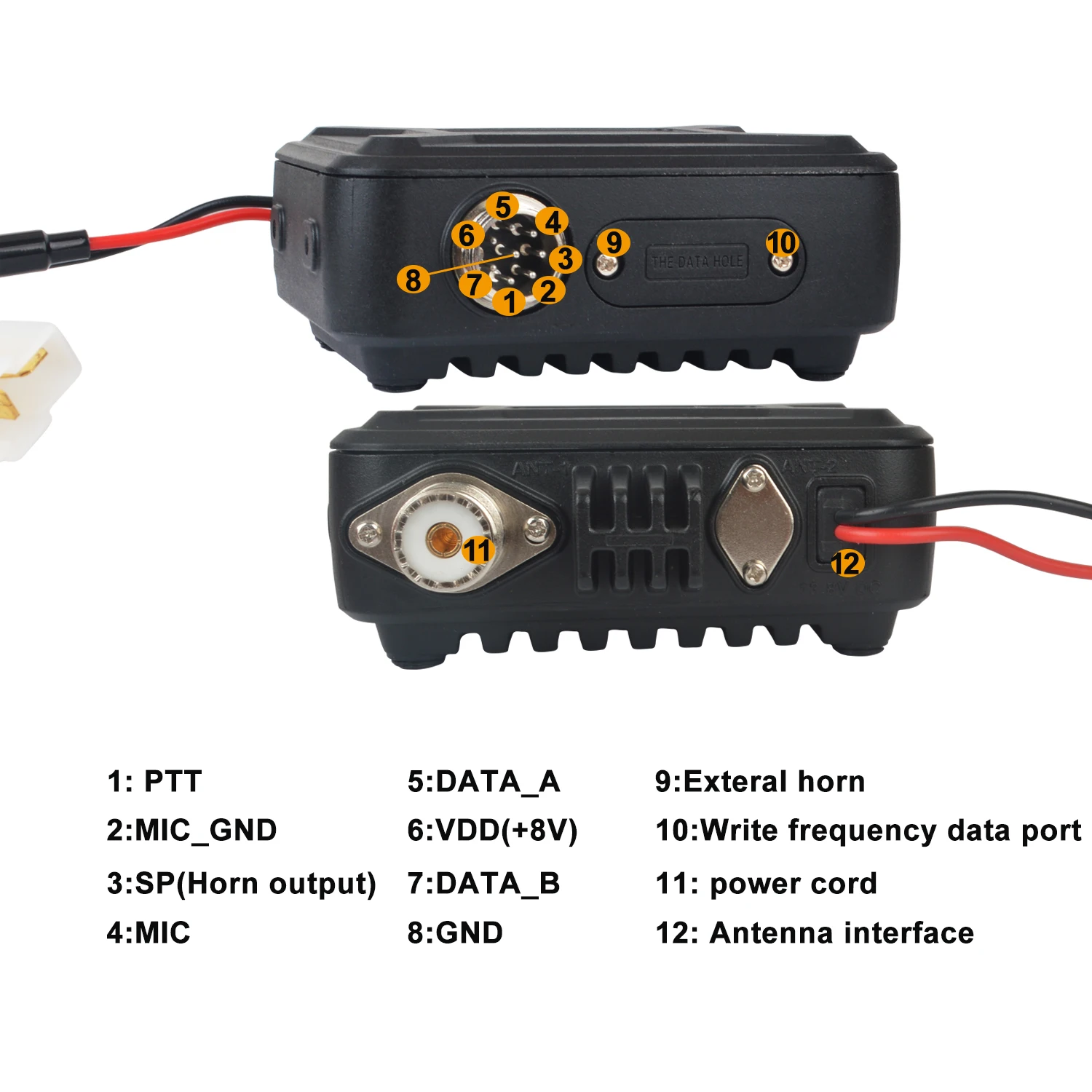 The Smallest Mobile Radio QYT KT-WP12 Mini Compact 25W 200Ch Mobile VHF/UHF Dual Band Amateur Ham Radio