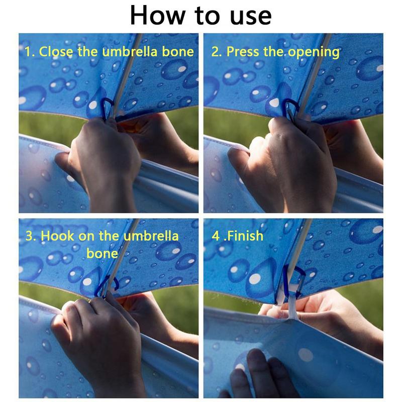 Parasol portátil con diseño de media circunferencia, tela envolvente impermeable, para exteriores