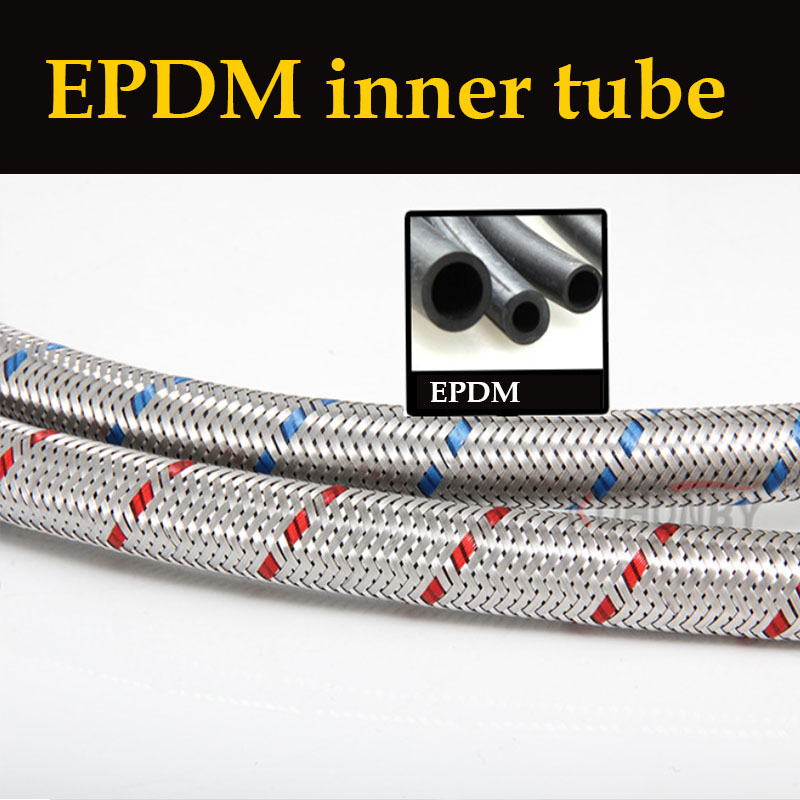 ก๊อกน้ําท่อร้อนเย็นผสมก๊อกน้ําสแตนเลสท่อ G1/2 Calibre ท่อความยาว 60 ซม./100 ซม.