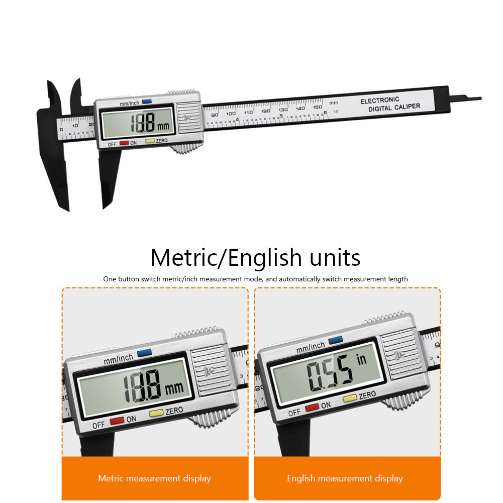 0-150mm Electronic Calipers Multipurpose Digital Caliber Measurement Ruler 0.1mm Accuracy Mm/inch Units for Woodworkers Mechanic