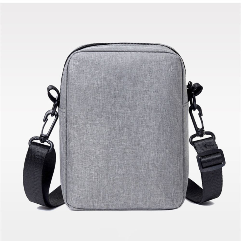 Mini bolsa de ombro de nylon masculina, bolsas monocromáticas crossbody casual e elegante, bolsa de mão retrô de negócios