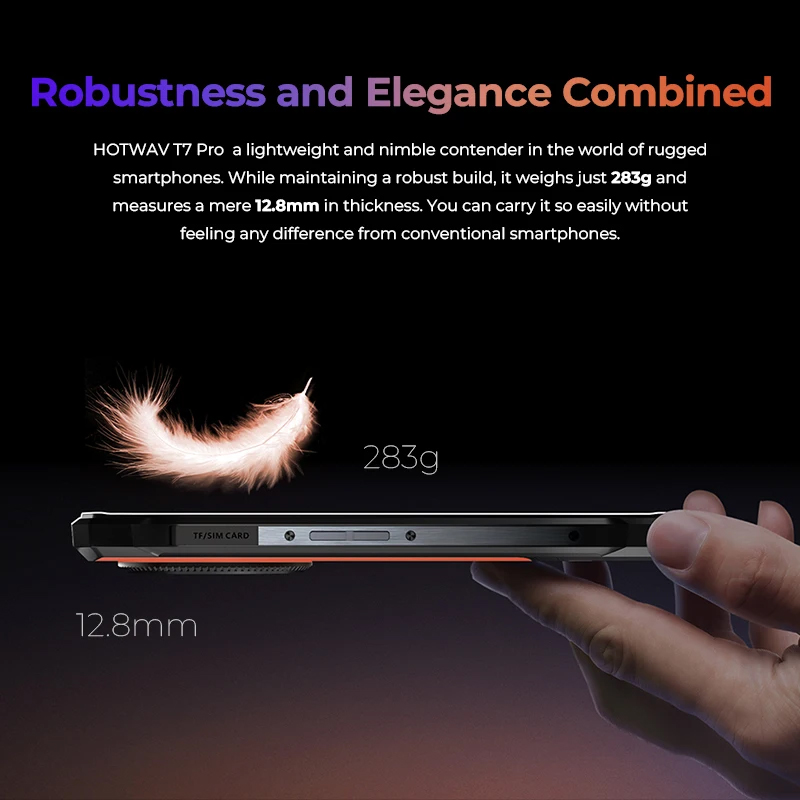 [Mundo premeire] smartphone robusto hotwav t7 pro 6.6 ''fhd + 2k 6280mah 12(6 + 6)gb 256gb celular 64mp android 13 celular