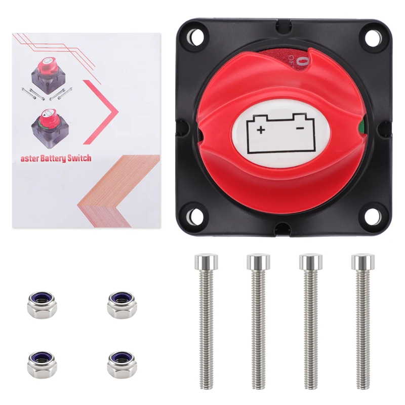 Auto Batterij Disconnect Switch 2 Positie 2 Pin M10 Batterij Aansluitschakelaar voor Boten Auto's Vrachtwagens Campers Trailers
