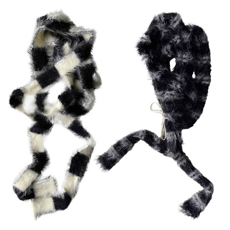 Neuer Stil, gestreifter Schal, Strickschal, Damen-Winterschal, warm, langes Halstuch