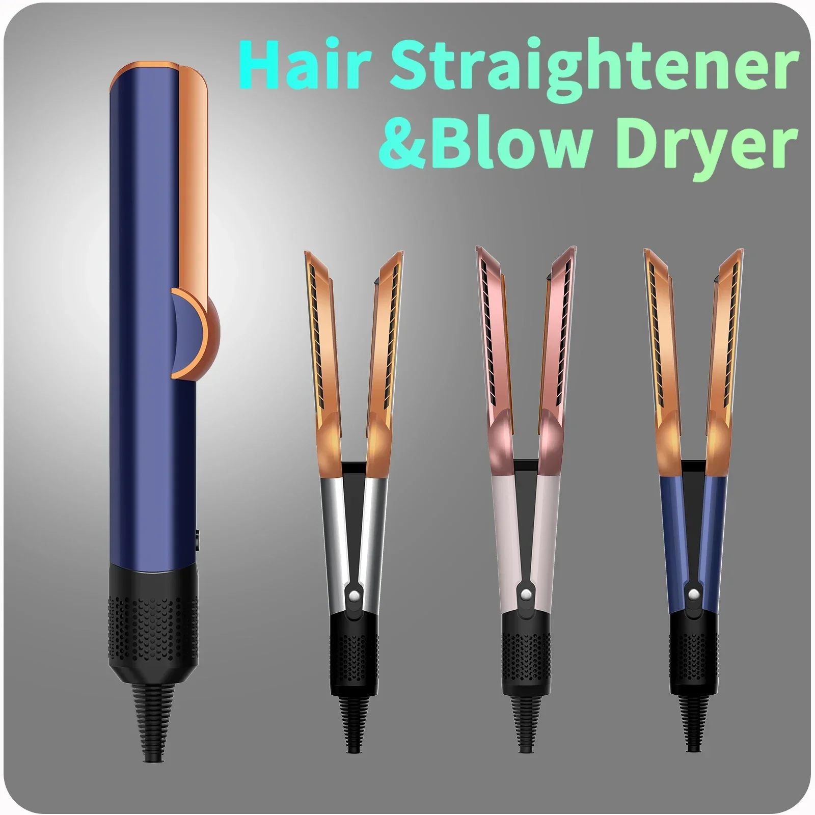 2-IN-1 professionele stijltang en föhn Heat-Up haar stijltang, negatieve ionen ijzer langdurige styling tool