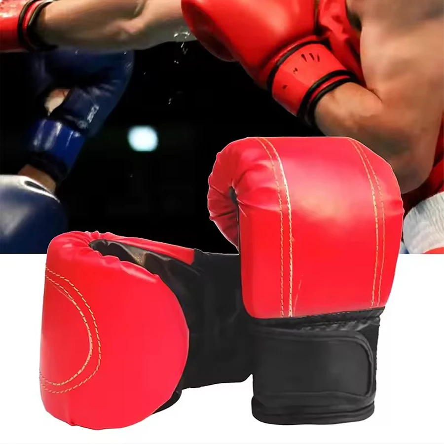1 Paar Boxhandschuhe Erwachsene Damen Herren Boxen Sanda Handschuhe Unisex Boxtraining Übung Lederhandschuhe Sportschutzhandschuhe