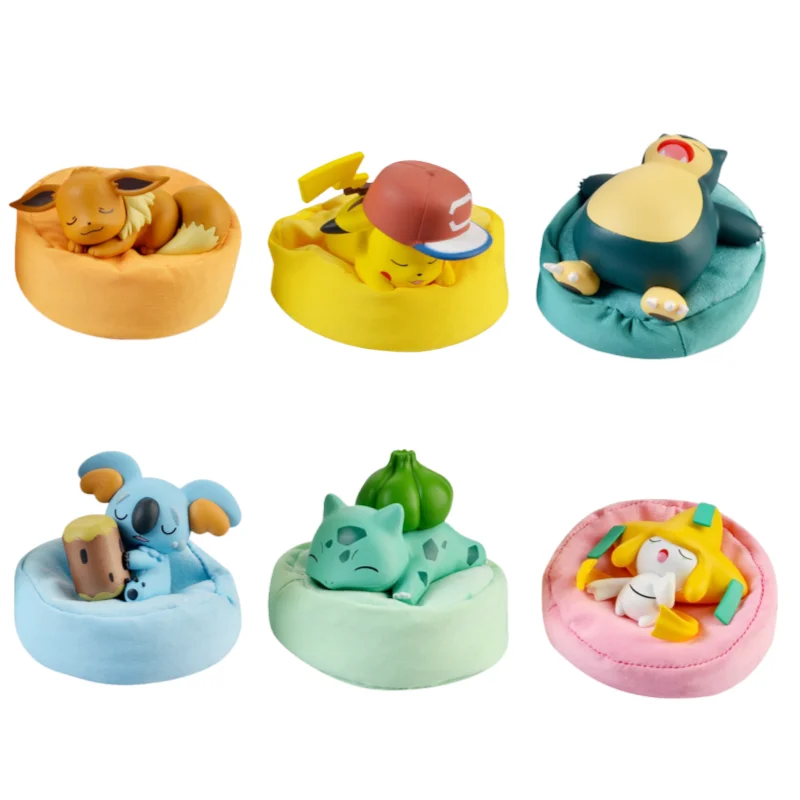 Figuras de acción de Anime de Pokémon, Pikachu, Eevee, Poket, Serie de sueños estrellados, Bulbasaur, Snorlax, monstruo, modelo de juguete de adornos