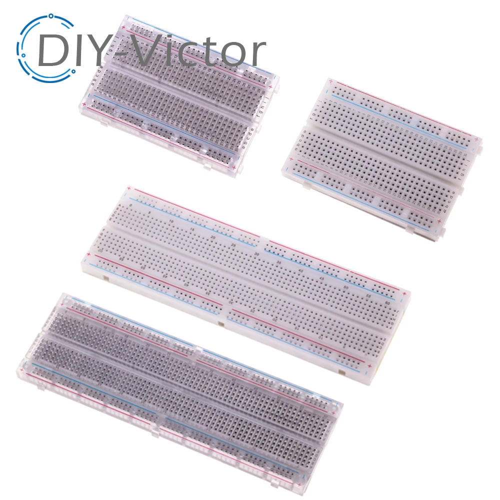 1pcs ใหม่ MB-102 MB102 Breadboard 830 จุด Solderless PCB Bread Board สีขาว/โปร่งใสทดสอบพัฒนา DIY สําหรับ Arduino