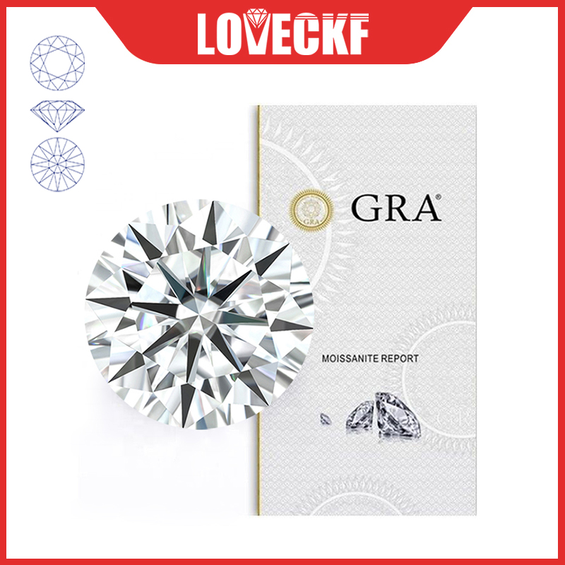 Piedra moissanita de Color D Premium con certificado GRA, 0,1-10,0 quilates, piedras preciosas sueltas Moissanita, probador de diamantes, precios al por mayor