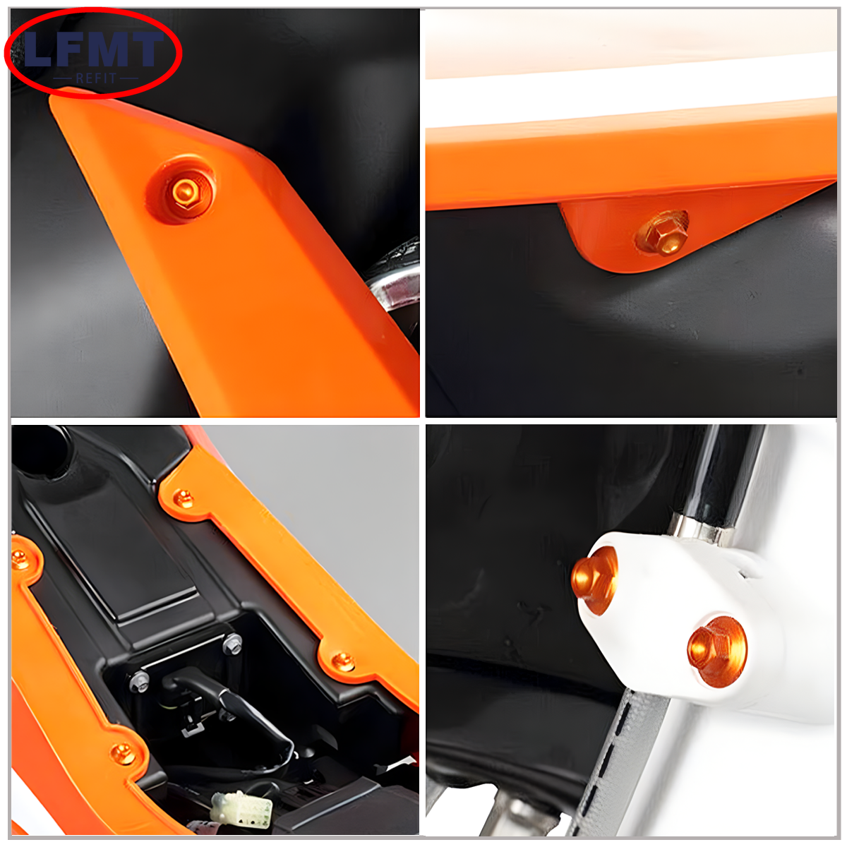 セルフタッピングスクリューボルトキット,オートバイ,ktm,sx,sxf,xc,xcf,exc,excf,xcw,tpi,6日間,125, 150, 200, 250, 300, 350, 450 500, 530, 10個