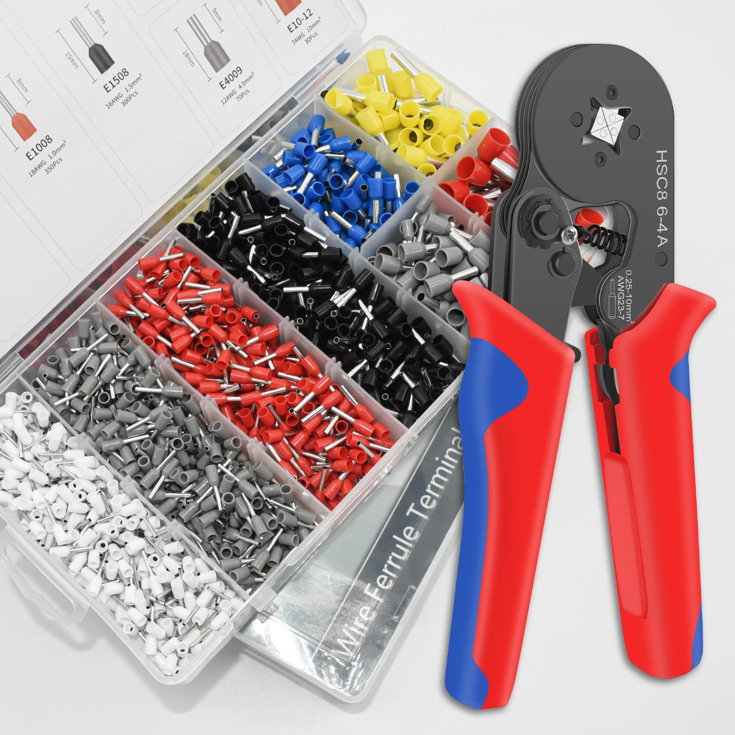 Ferrule Crimping Tool HSC8 6-4/6-6 Electrical Crimper Plier For Wire End Crimp Tube Terminals Electrical Circuit Repair