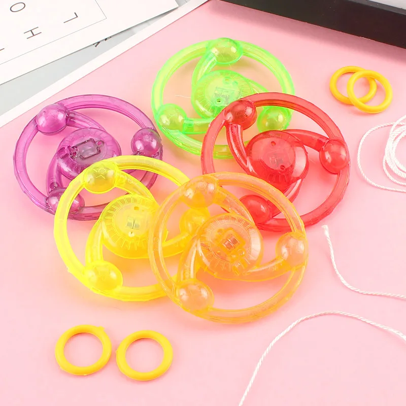 3/6/9 pièces nouveau lumineux main tirer lumineux clignotant corde volant jouet lumière LED jouet nouveauté enfants volant Flash Gyro cadeau jouets