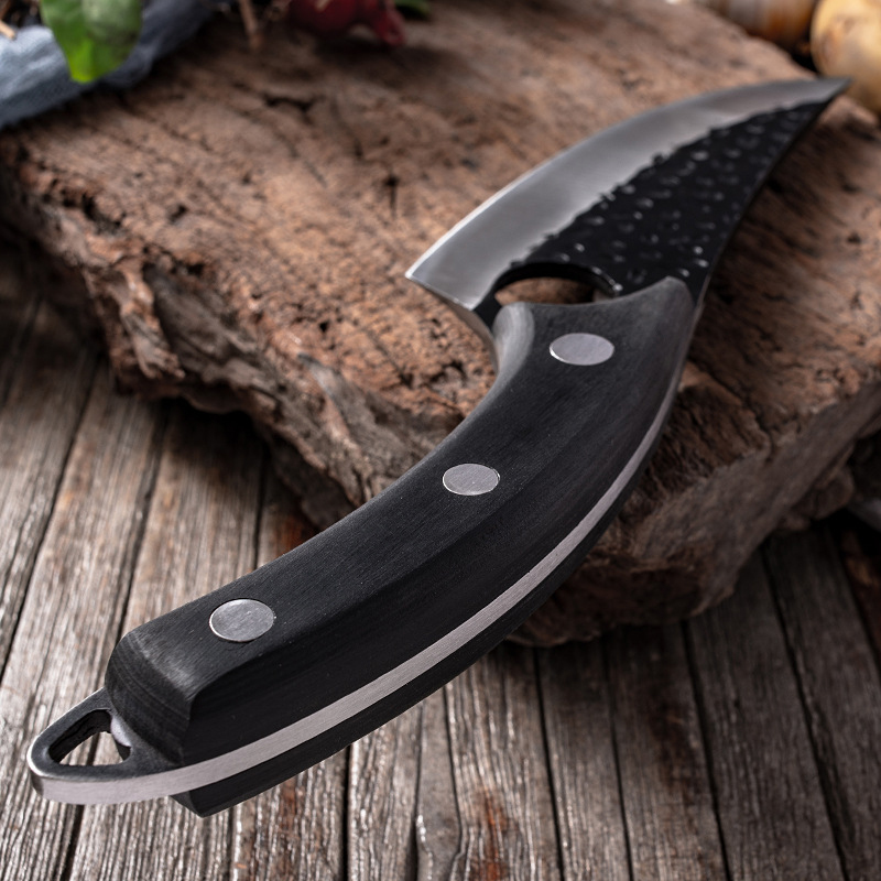 Cuchillo de deshuesado de 6 pulgadas, cuchillo forjado hecho a mano, cuchillos de Chef, cuchillo de cocina de carnicero, mango completo, cuchillo de pesca, cubierta de cuchillo de regalo