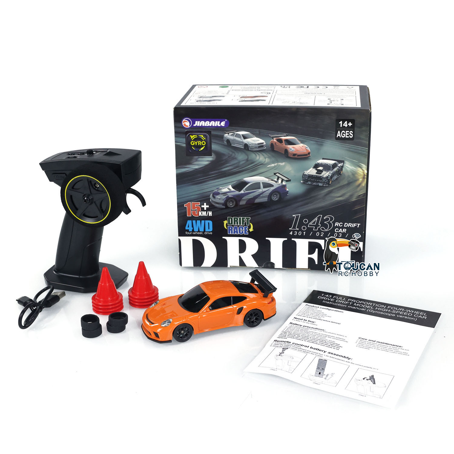 Pouvez-vous ro RC 1/43 Version RTR Améliorée pour Voiture de Course Radiocommandée, Modèle à Grande Vitesse, Quatre Roues Motrices, 2.4g, Drift Race, Mini Cadeaux