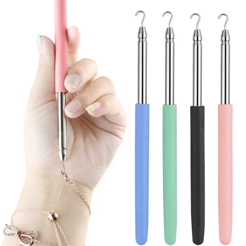 1Pc ブレスレットクラスプヘルパーツールブレスレットジュエリー着用ツールブレスレット固定ヘルパープライヤークリップクイックドンニング