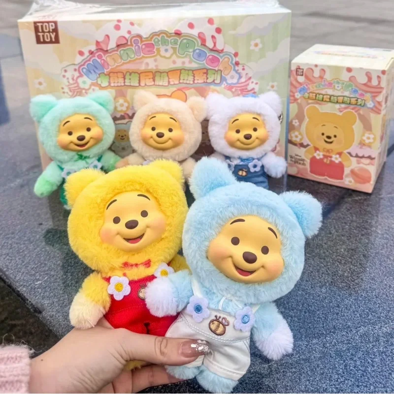 Disney Winnie The Pooh Candy Series Blind Box Cute Vinyl Face Pendant Pupu Bear Anime Doll Ornament Periphery Toy Gift