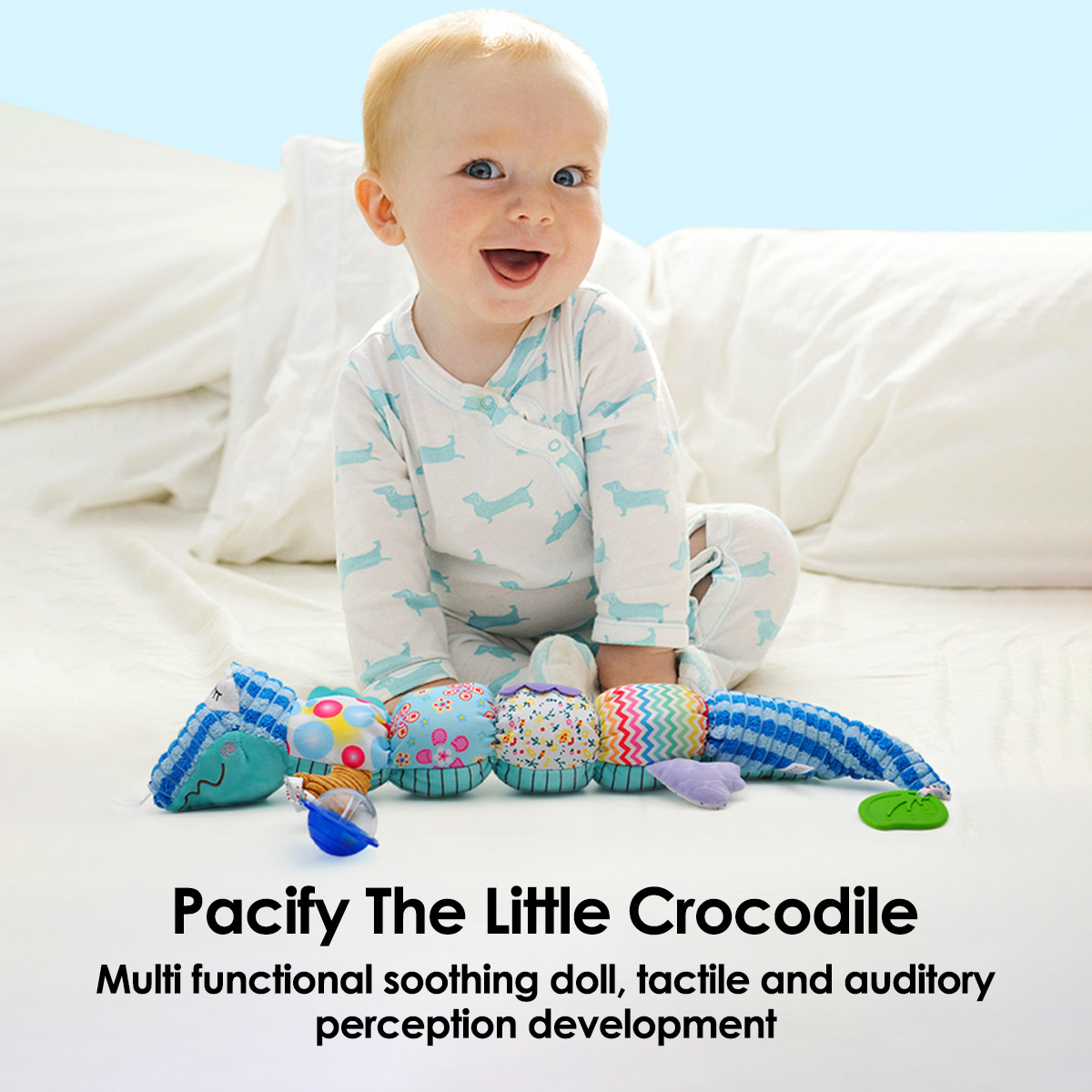 1 Baby Vine Music Caterpillar Worm Soft Baby Plush Toy Educational Interactive Sensory Toy