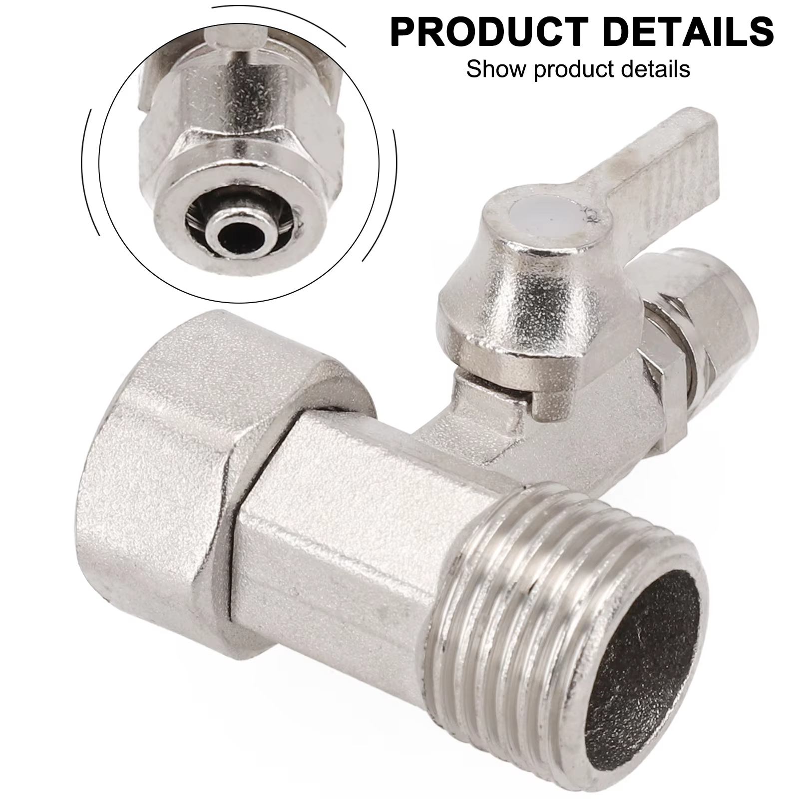 RO Feed Water Adapter 1/2\" ถึง 1/4\'\' พร้อมปิดวาล์ว Tap Tee B น้ําร้อนเย็นท่อ Home อุปกรณ์เสริม
