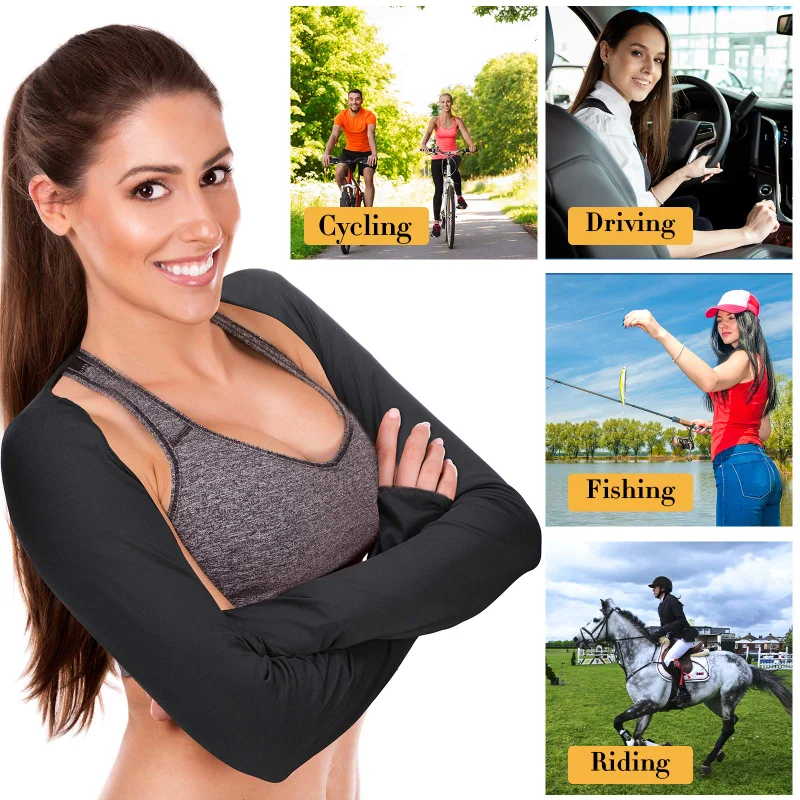 日焼け止め用の超薄型,通気性,UV保護用の腕用シルクハンドカバー,アウトドアスポーツ用