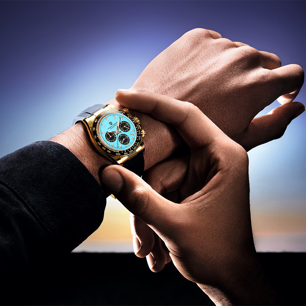 2025 novo design pagani 40mm relógios de quartzo multifuncionais masculinos vk63 vidro safira cronômetro luxurys relógio de negócios para homem