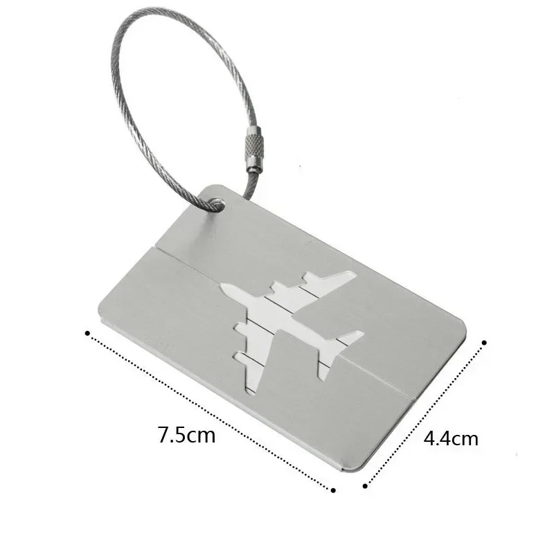 Mode Metall Reise Gepäck Tags Gepäck Name Tags Koffer Adresse Label Halter Aluminium Legierung Gepäck Tag Reise Zubehör