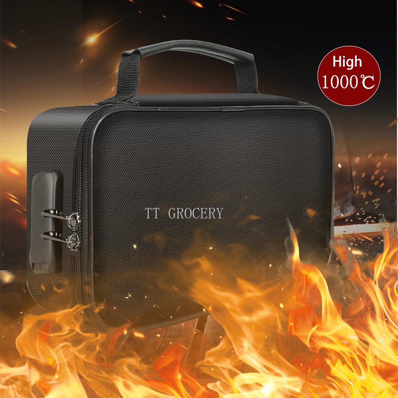 Tragbare feuerfeste, wasserdichte Dokumentenmappe, Geldtasche, feuerfeste Geldtasche, Lipo-sichere Tasche, Mini-Laptops