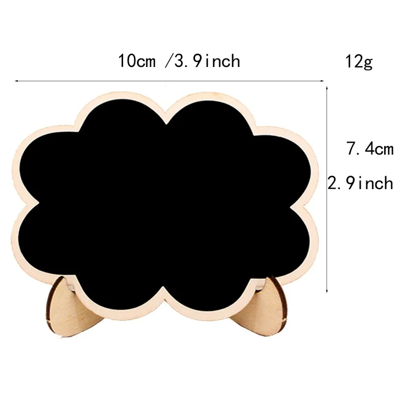 20pcs Mini Lace shape Chalkboards with Support Message Board Signs Table Place Card Signs for Home Brthday Wedding Party