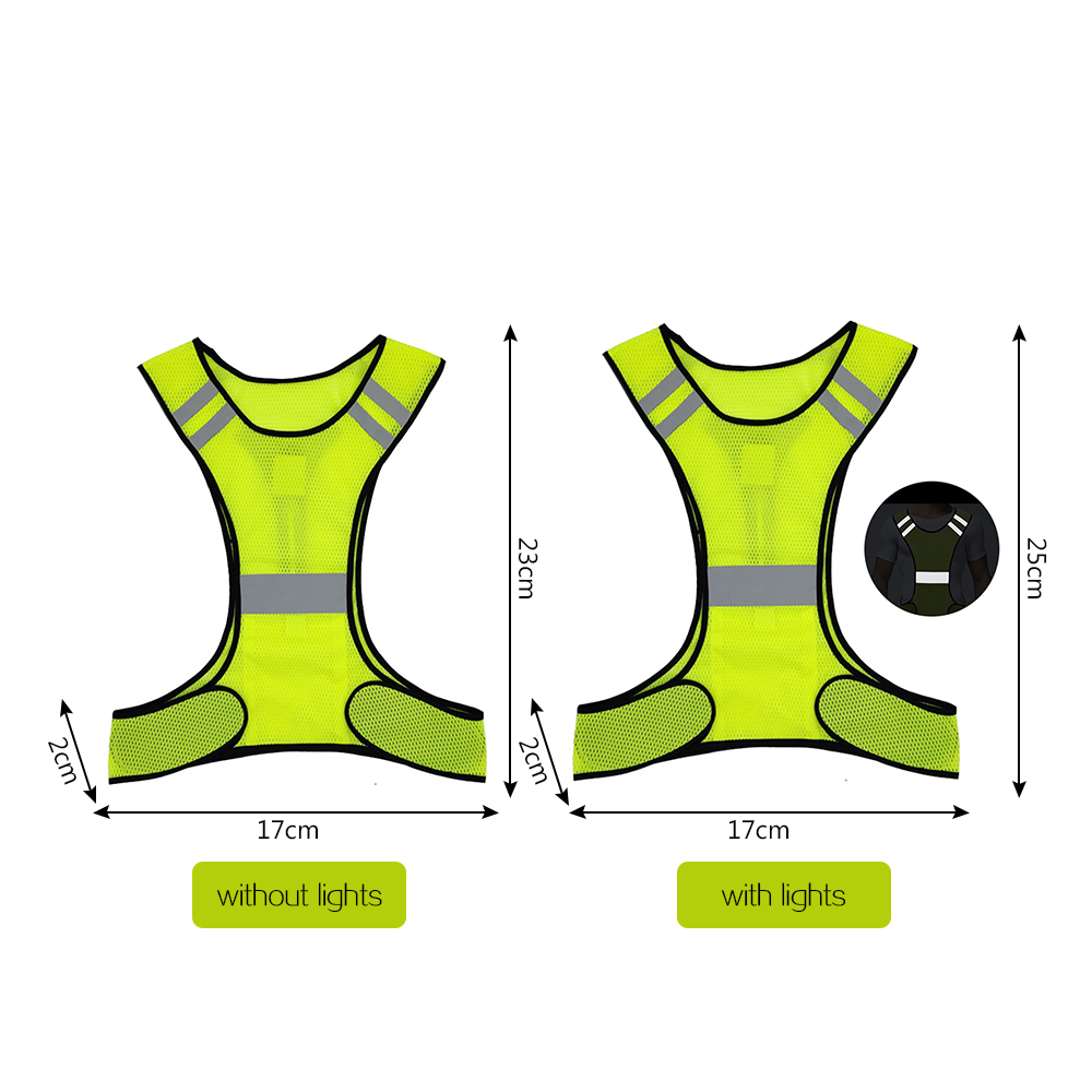Reflective Safety Running Vest Outdoor Safety Visibility for Cycling Jogging Wear