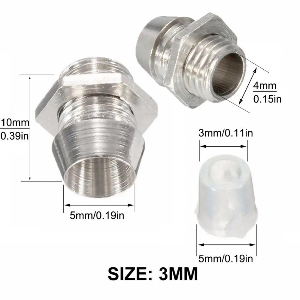 10 uds/50 Uds 3mm 5mm soporte LED abrazadera bisel soporte de lámpara LED cubierta Metal plateado níquel pantalla Blub Cup Shell