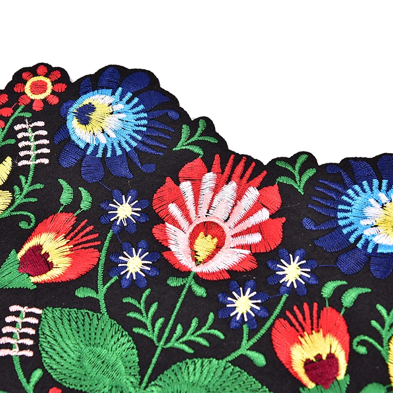Parches de apliques bordados de flores en forma de corazón para ropa, apliques para planchar, 1 ud.