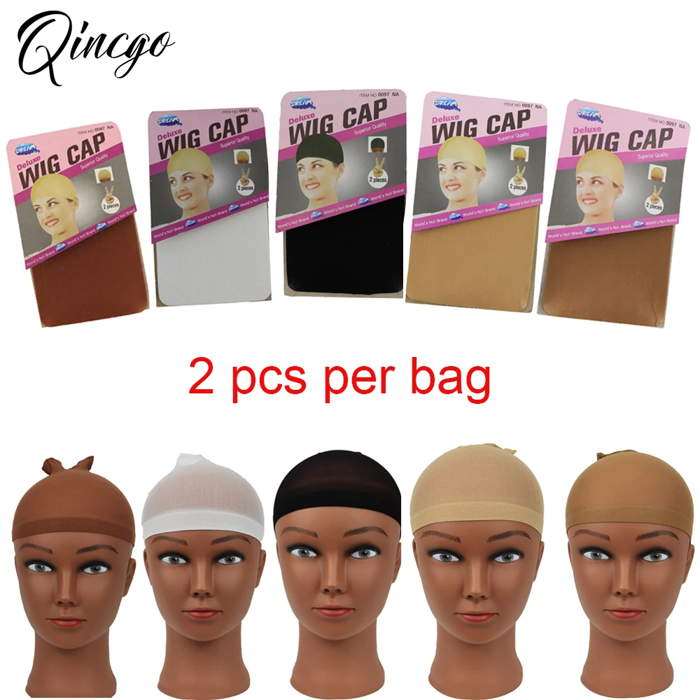 2 Chiếc (1 Túi) chất Lượng Cao Tóc Giả Nắp Lưới Trùm Tóc Thời Trang Co Giãn Tóc Lưới Nylon Lưới Trùm Tóc Giả Lưới Làm Tóc Giả Free Size