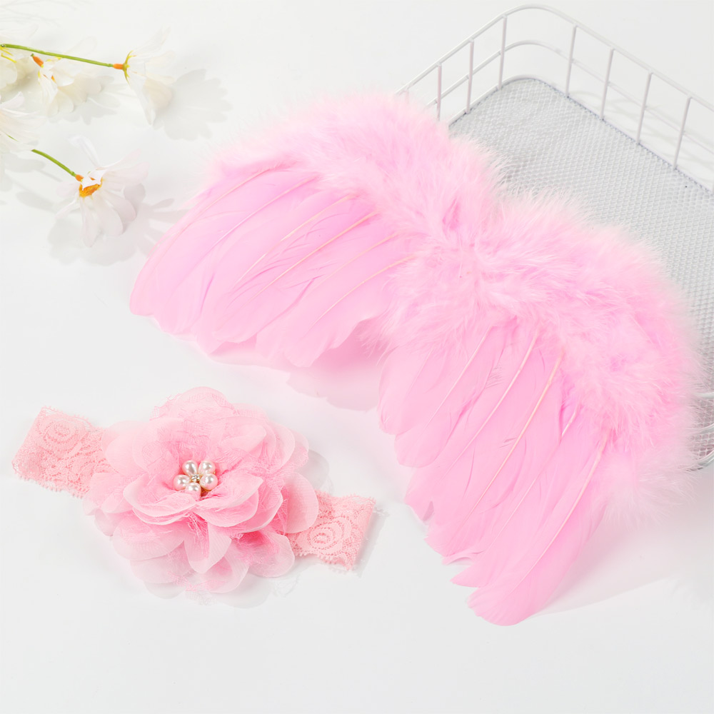 Ailes d'Ange Blanches pour Photographie de Nouveau-Né, Accessoires de Cheveux pour Bébé Fille
