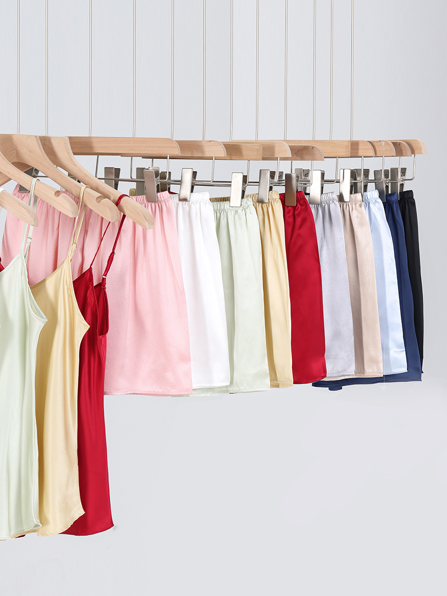 SuyaDream Người Phụ Nữ Quần Short Lụa 19Mm 100% Lụa Satin Thoải Mái Khỏe Mạnh Lưng Thun Nhà Quần Short 2021 Xuân Hè Chắc Chắn Ngắn