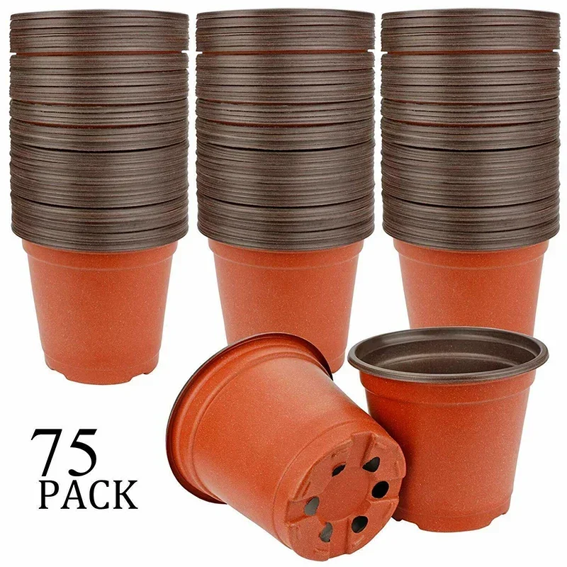 75 pezzi vasi flessibili per piante da vivaio vasi di partenza per semi contenitore per piante da fiore in plastica per piante grasse piantine ritagli trapianto