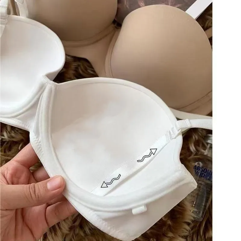 Biustonosze bezszwowe dla kobiet bielizna biustonosz Push Up 1/2 szklanki Bralette komfort miękki niewidoczny biustonosz bez fiszbin prosta seksowna bielizna