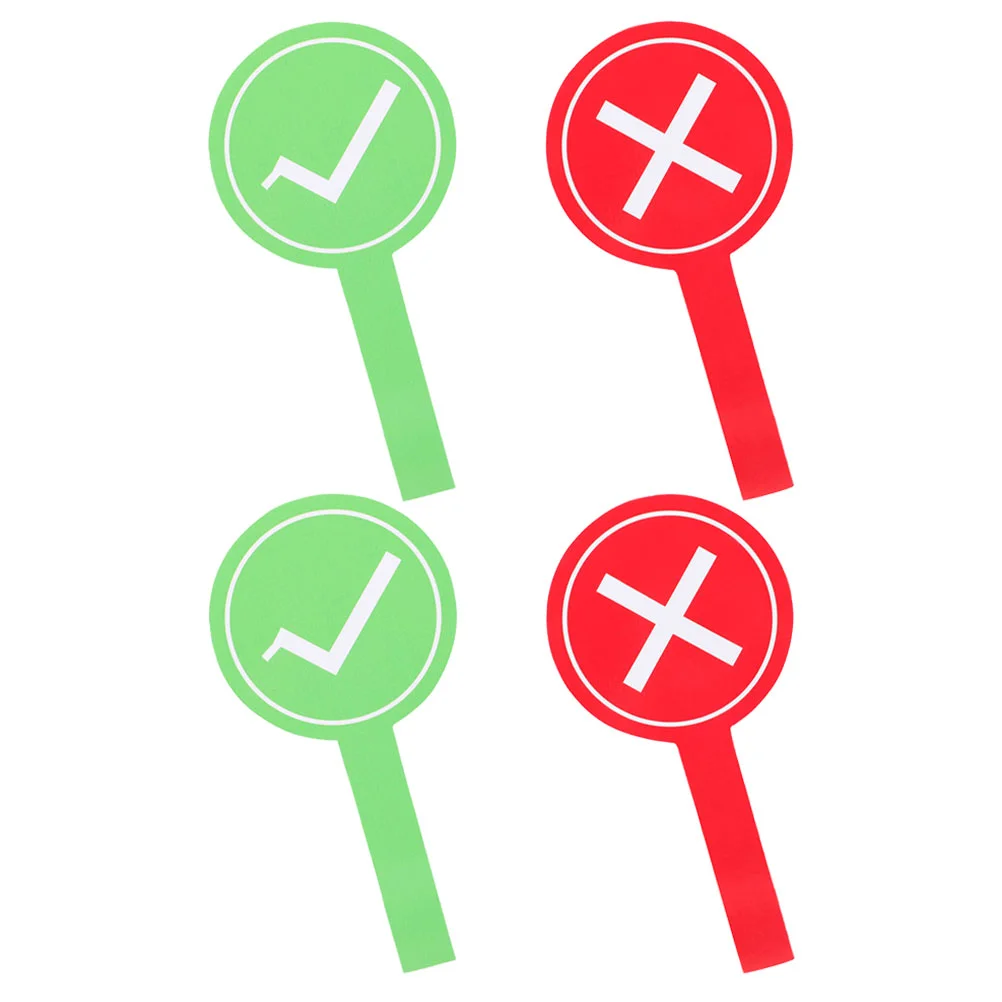 4 Pcs Game Clearance Hand Holding Toy Answer Paddle Toys Classroom Judging Board for Teacher The Sign Voting Accessory