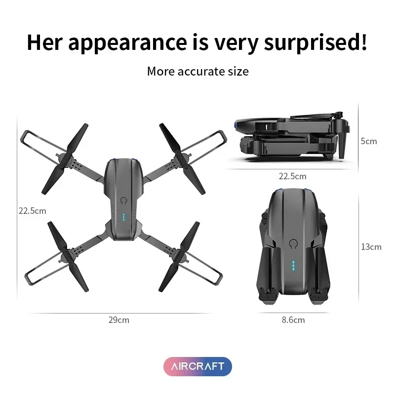 Opvouwbare E99 K3 Pro HD 4K Drone met dubbele camera WIFI Luchtfotografie RC Quadcopter Helikopter Speelgoedcadeau voor jongens