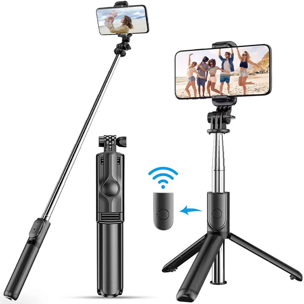 Bluetooth Selfie Stick Mobile Phone Holder Retractable Portable Multifunctional Mini Tripod With Wireless Remote Shutter