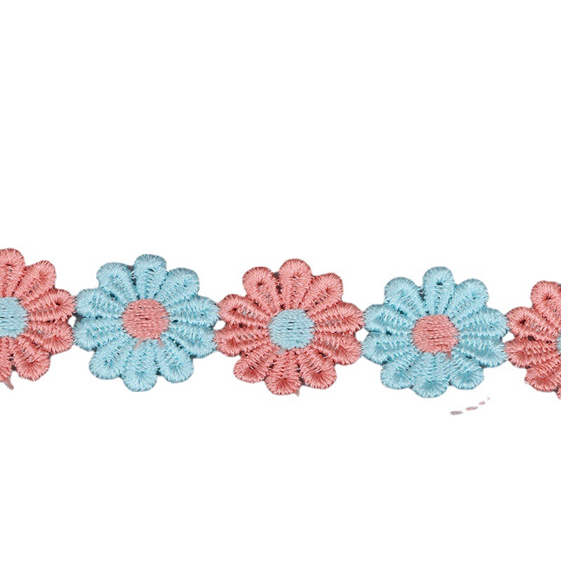 3 Yards/2,5 cm wasserlösliche bunte Spitze Heimdekoration Spitze DIY Stoff Ohrringe Haarschmuck Armbänder handgemachte Spitzenmaterialien