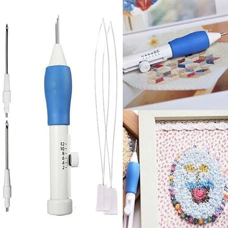 Stickerei Punch Nadel Kit Nähen Werkzeug Set Magie Stickerei Nadel Stift Weben Werkzeug Stricken DIY Nähen Werkzeuge