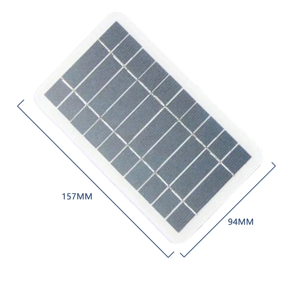 2W 5V Solar Panel Portable For Fast Phone Charging Outdoor Mini Solar Charger 157*94mm Outdoor Portable Solar Cell Plate