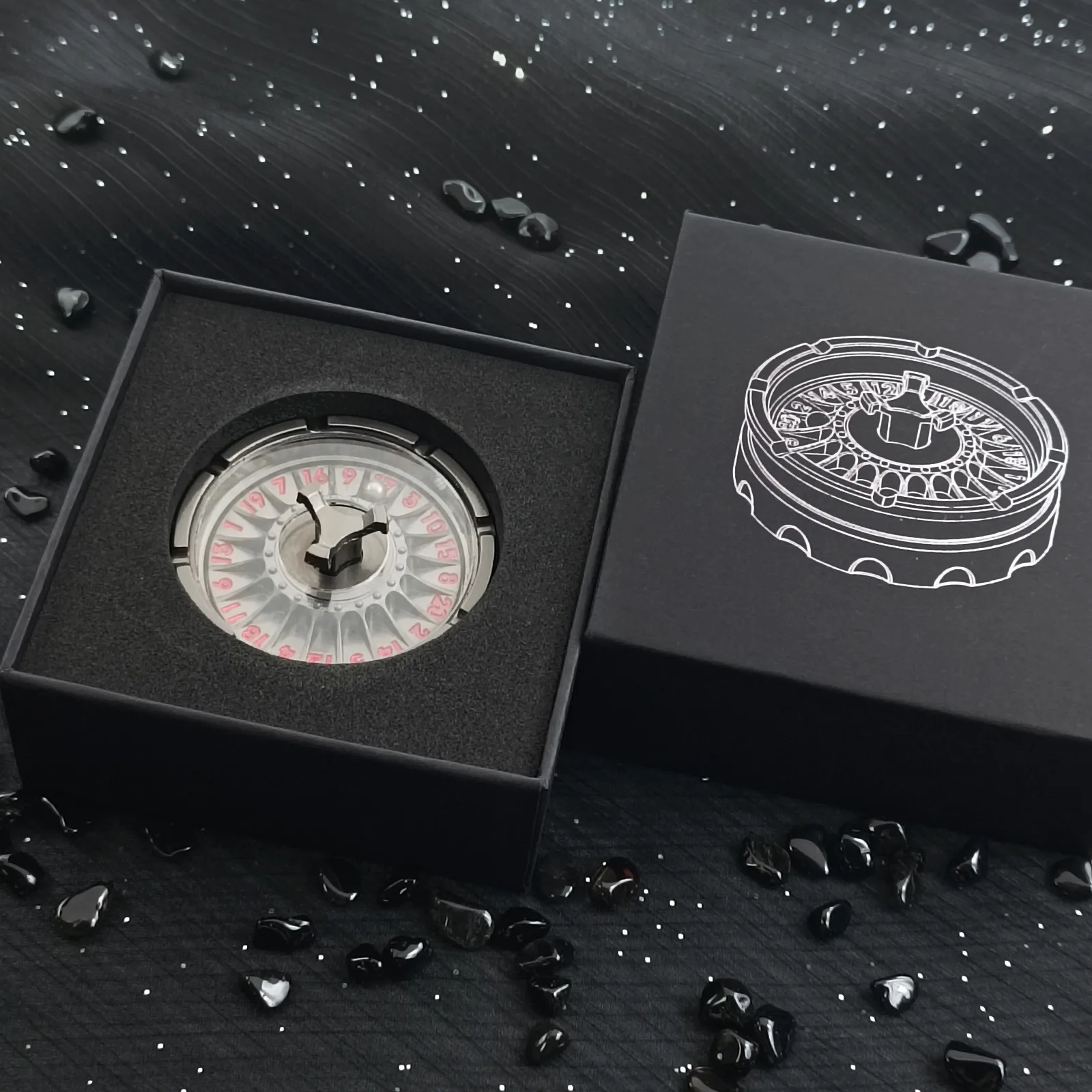 Rotierende Roulette Fingertip Gyro D&D Metallwürfel für Dungeons and Dragons Rollenspiele Spieler Spinner Dnd Würfel Geschenk Requisite