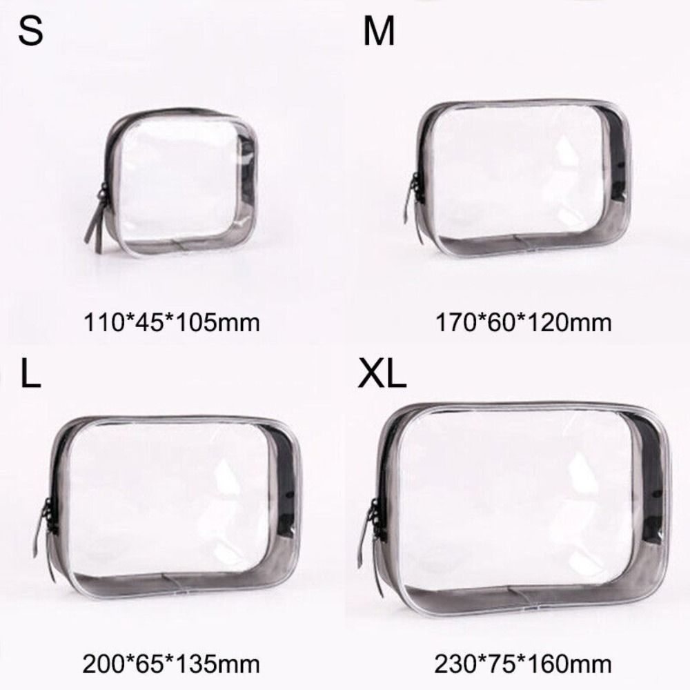 Bolsa de viaje de PVC portátil, bolsa de maquillaje transparente de gran capacidad, bolsa de almacenamiento de cosméticos, viaje